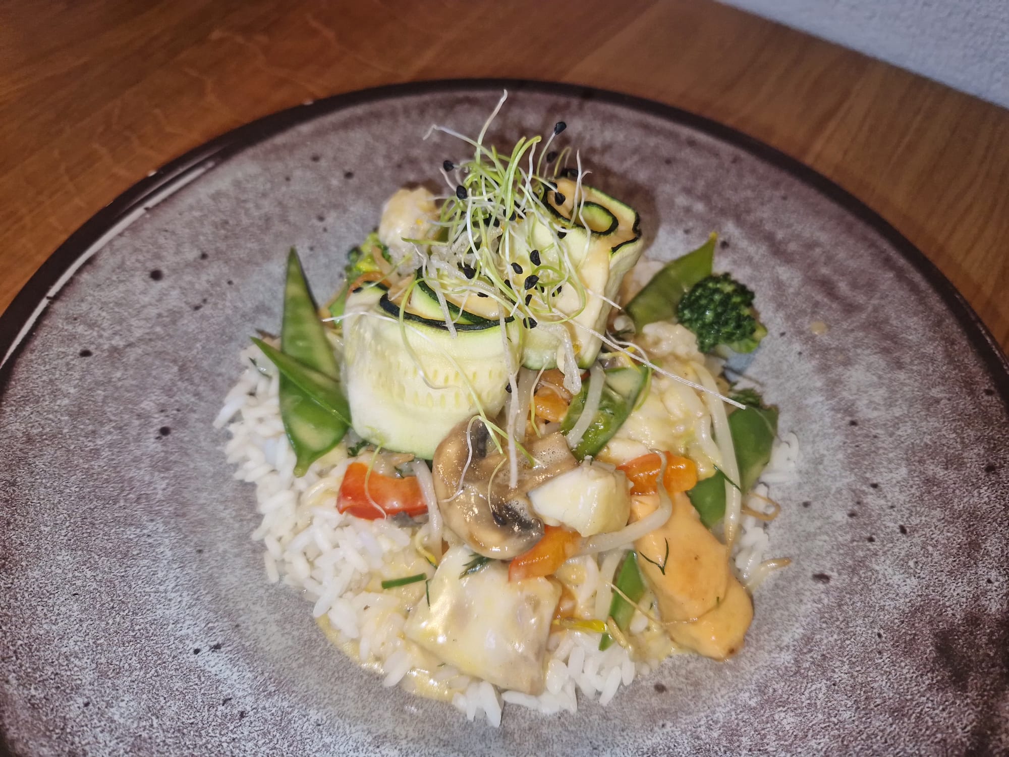 Fischcurry mit Gemüsereis